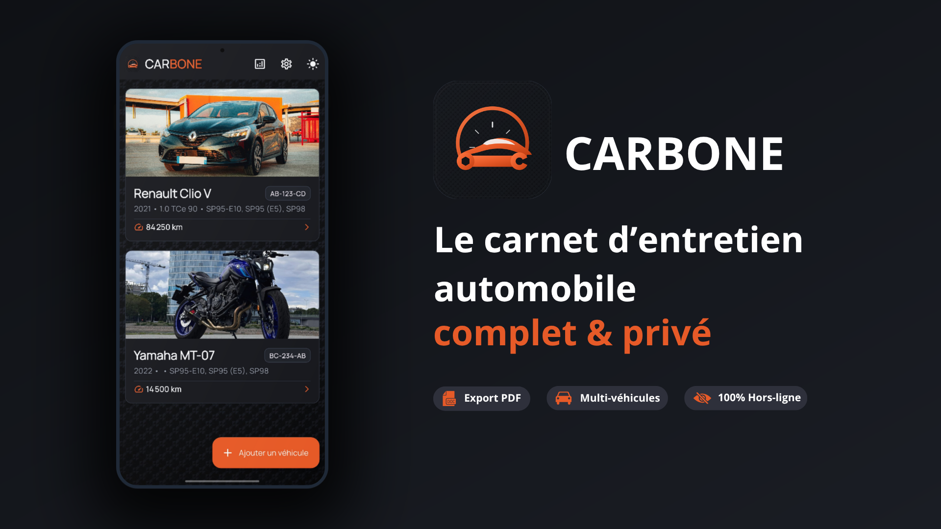 Aperçu officiel de l'application Carbone
