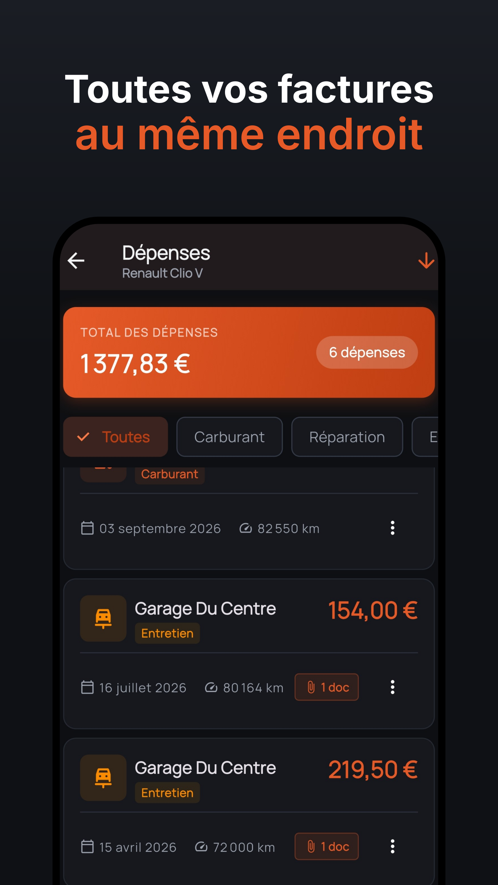 Gestion des factures et pièces jointes