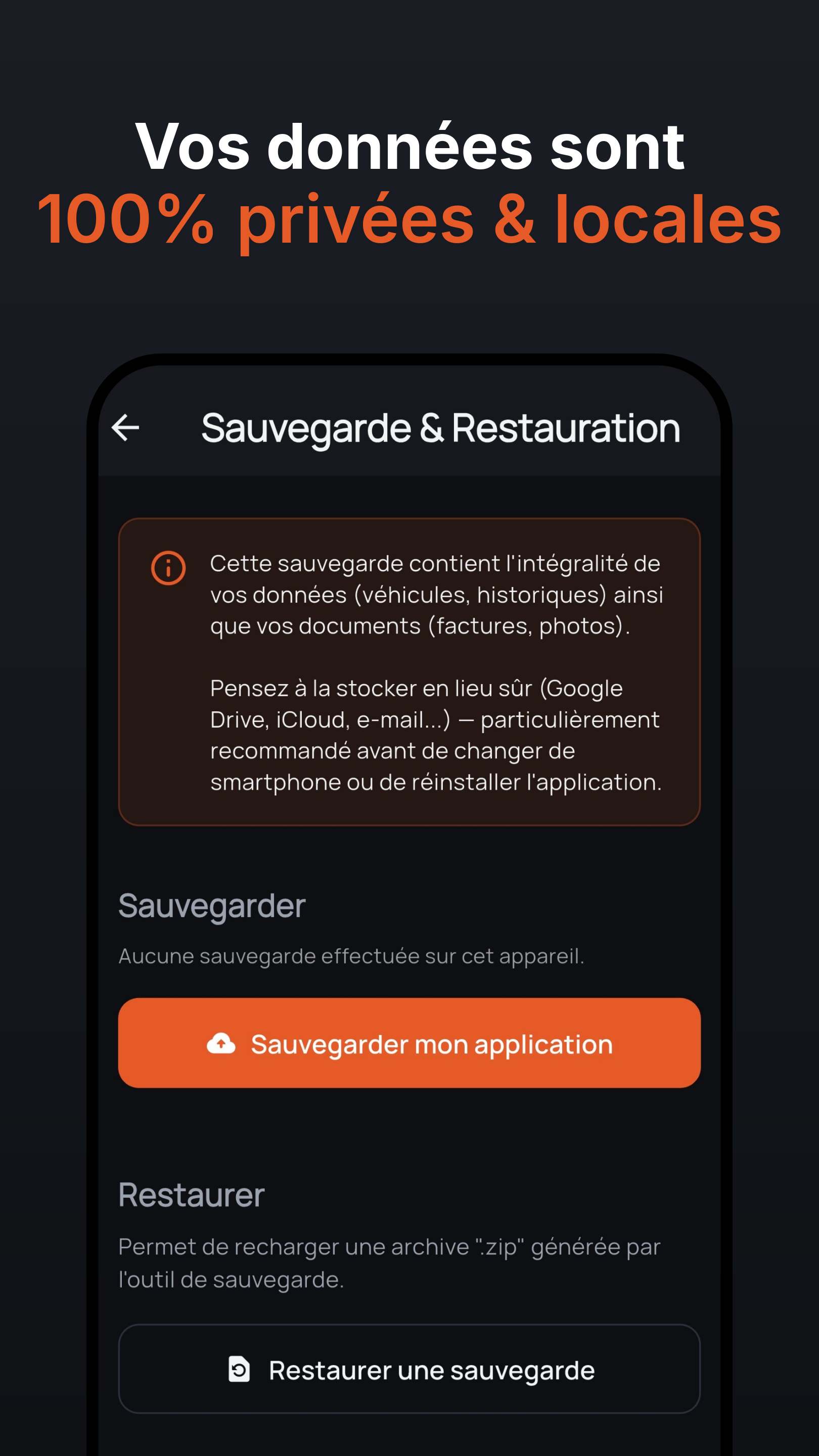 Sauvegarde locale et respect de la vie privée